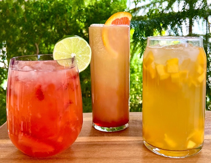 strawberry limeade orange sunrise mango iced tea spiked or not