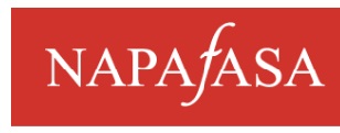 NAPAFASA white on red background